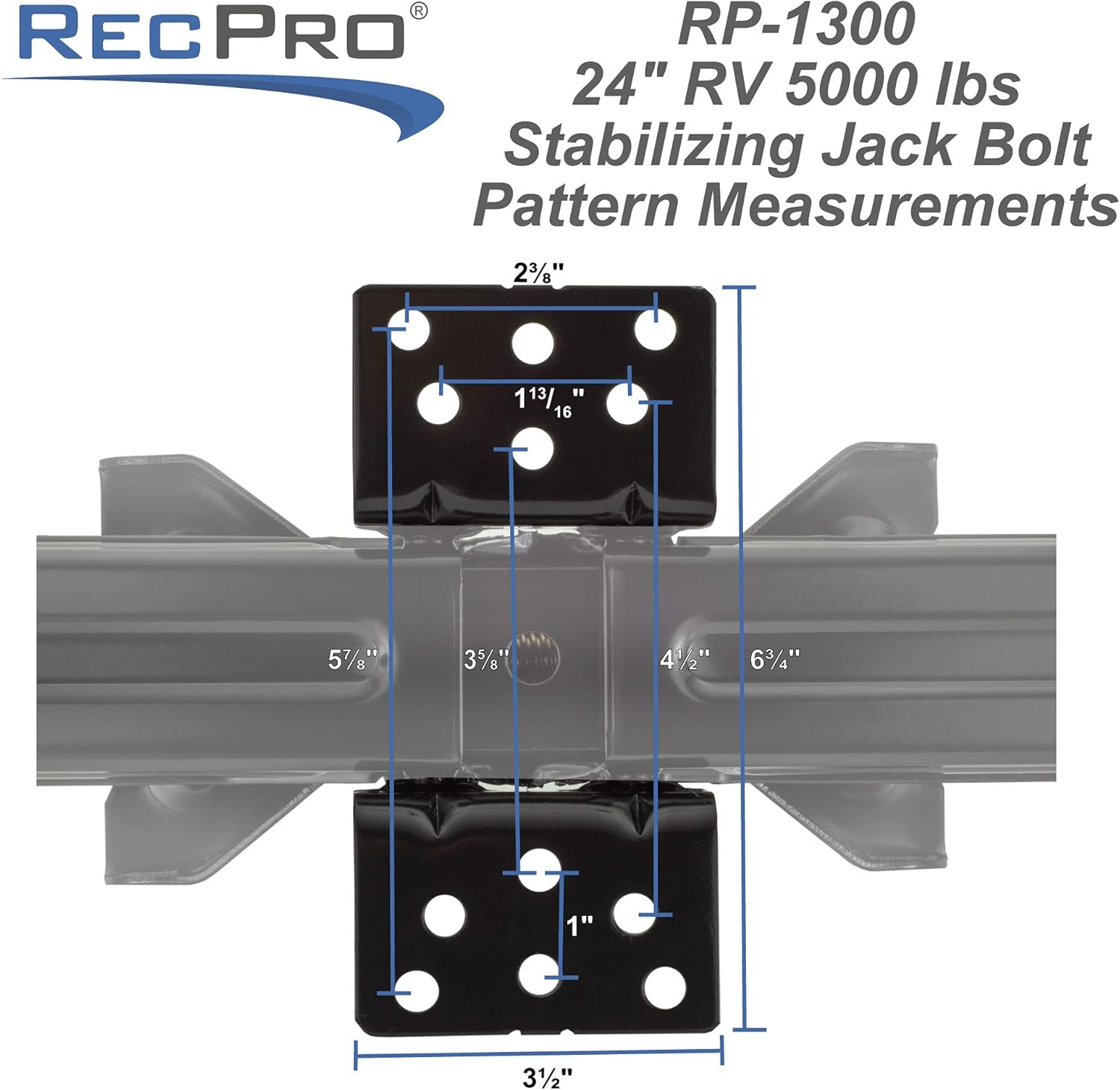 RecPro Set of 4 5000 lb 30" RV Trailer Stabilizer Leveling Scissor Jacks w/Handle (4 Pack)