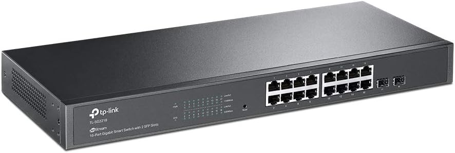 TP-Link TL-SG2218 | 16 Port Gigabit Smart Managed Switch, 2 SFP Slots | Omada SDN Integrated | IPv6 | Static Routing | L2/L3/L4 QoS, IGMP & LAG | Limited Lifetime Protection