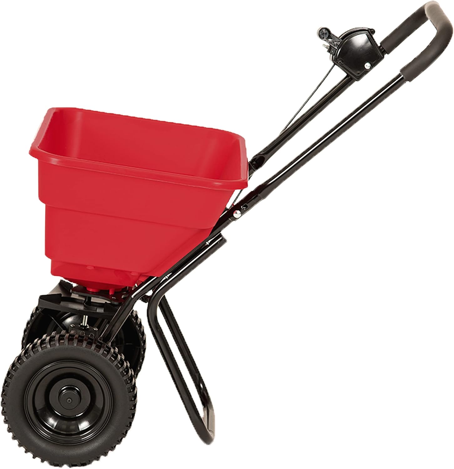 EarthWay 2050SU Deluxe 80 LBS Heavy-Duty Walk Behind Commercial Broadcast Spreader with 10-inch Poly Tires, Even Spread, Built-in Side Spread Control and Pre-Assembled