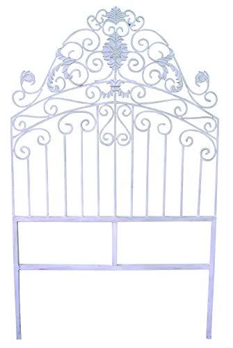 Antique White Iron Twin Headboard