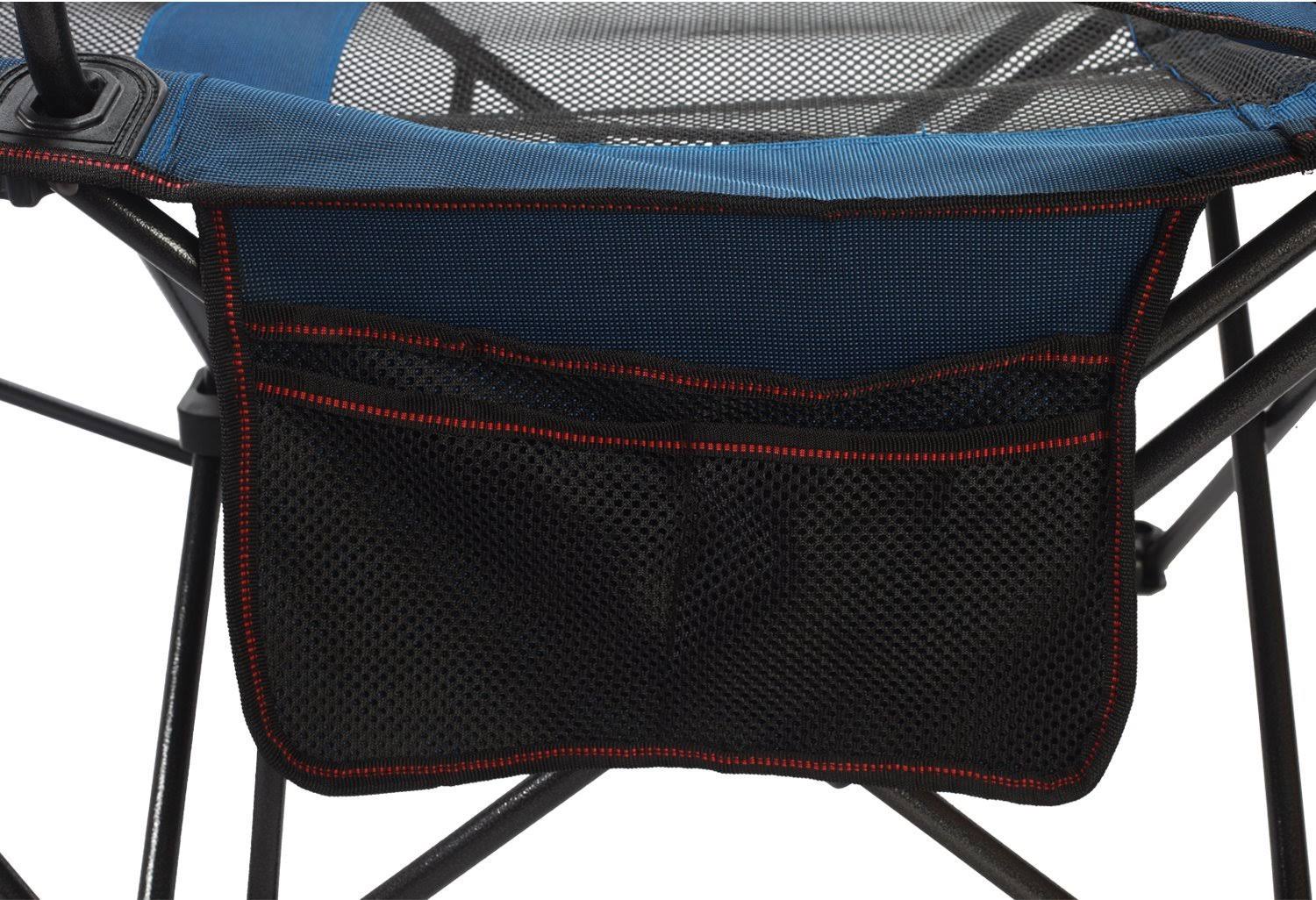 ANIGU Mesh Lounge Reclining Folding Camp Chair with Footrest (Blue)