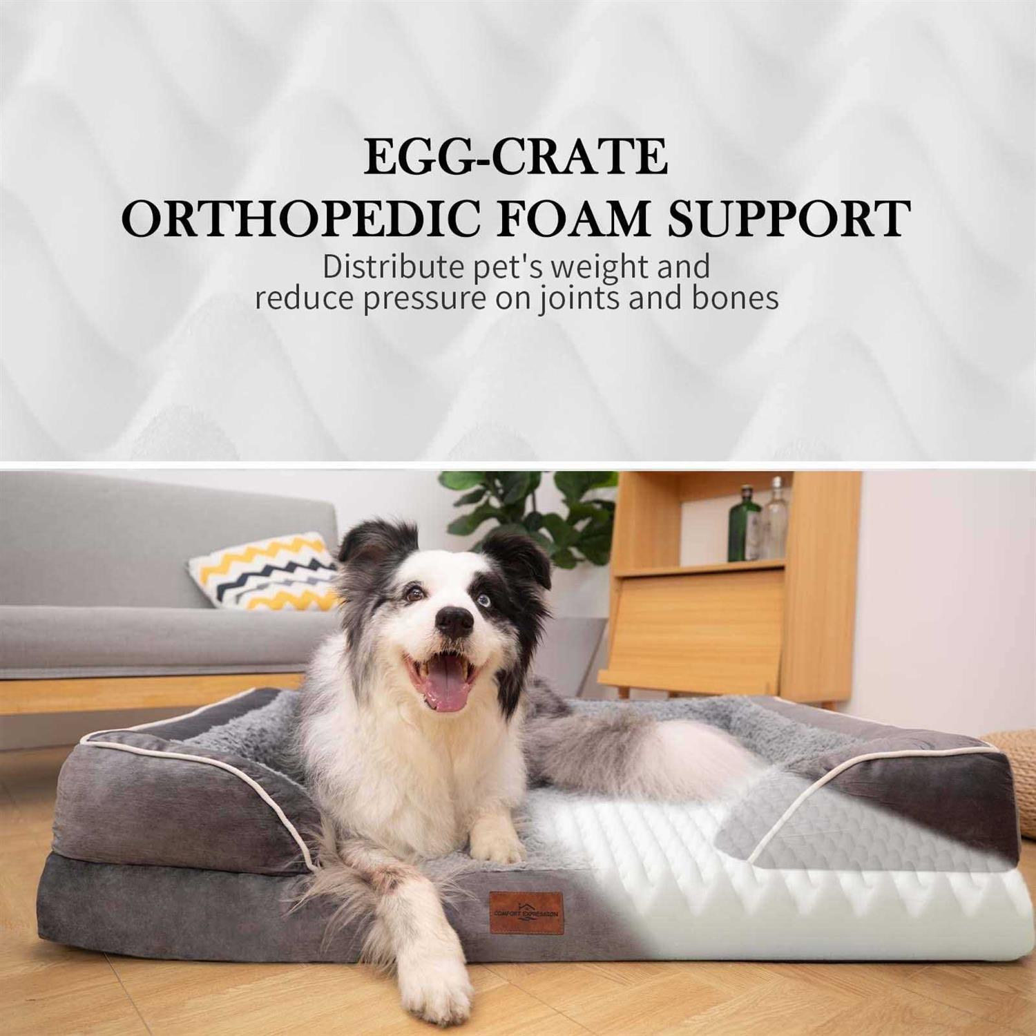 Comfort Expression Jumbo Dog Bed for Extra Large Dogs Waterproof Orthopedic Dog Bed - Pet Supplies online store