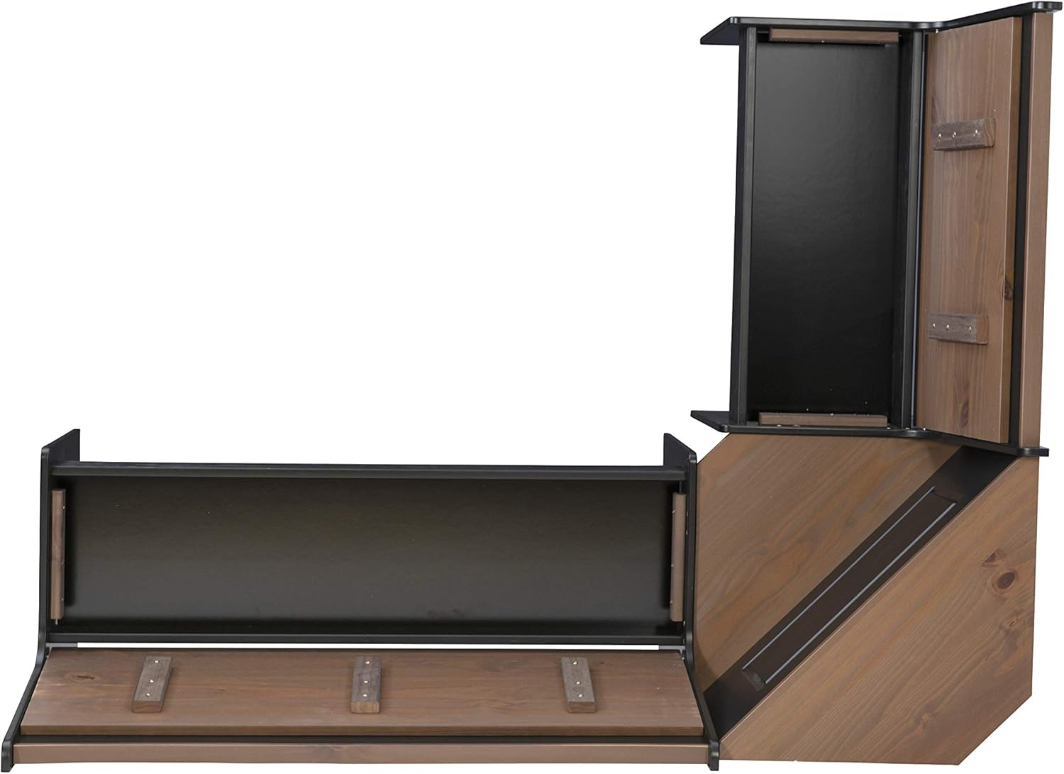 Linon Black and Pecan Breakfast Dining Set Ardmore Nook