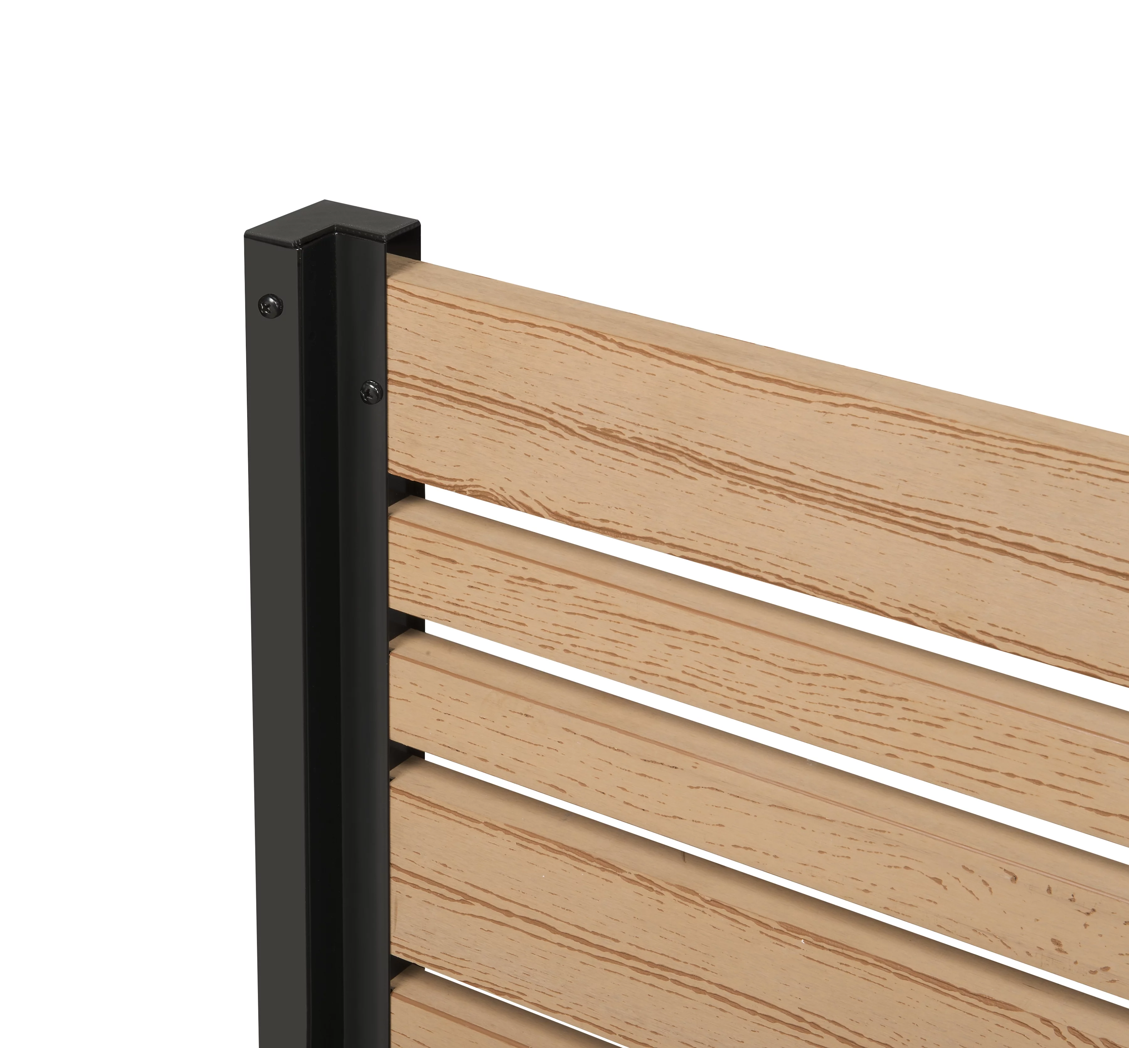 Florence Freestanding WoodTek Vinyl Outdoor Privacy Screen and Planter Box Kit (1 Screen)(4ft H x 4ft W x 1ft L)