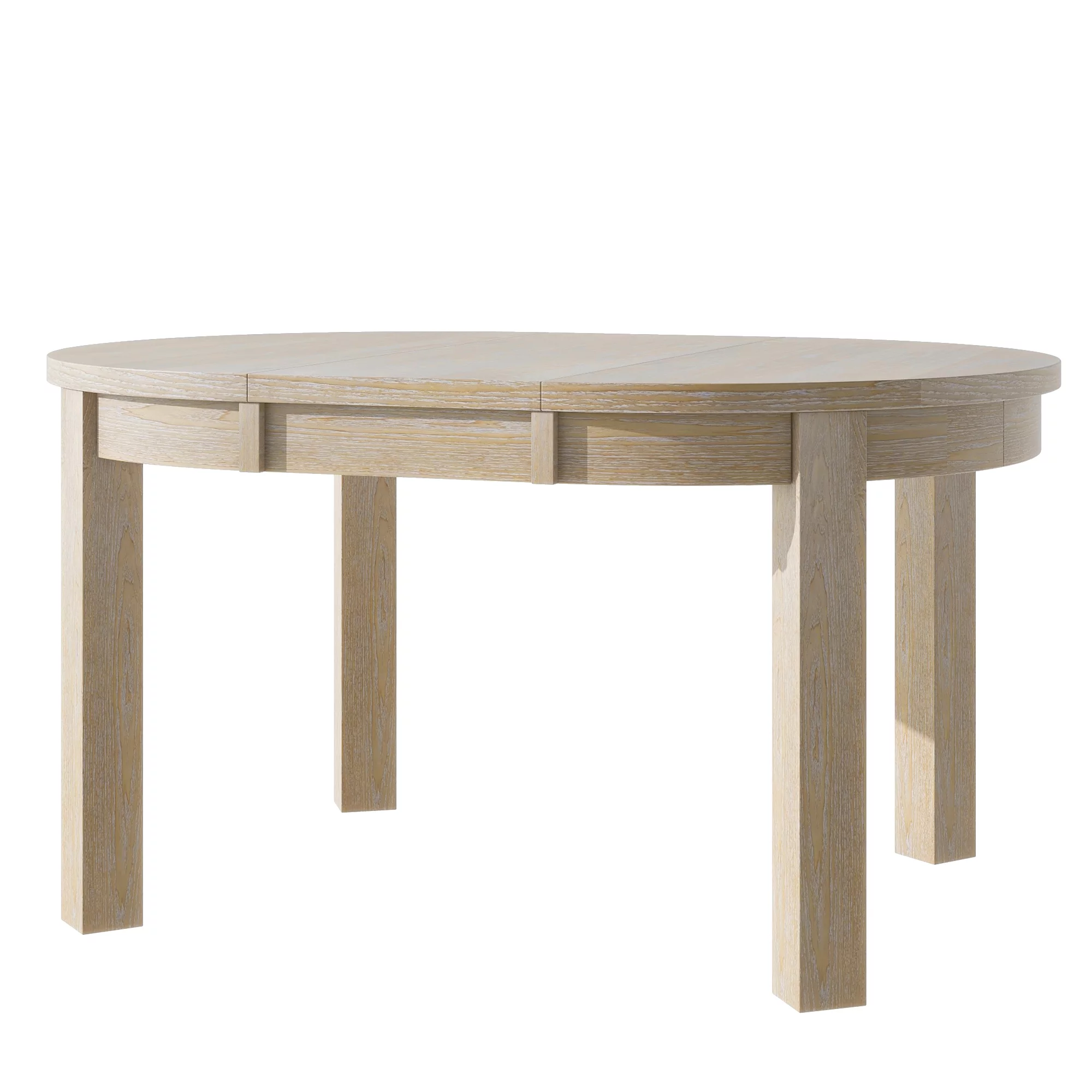 Churanty Round Extendable Dining Table Set Solid Wood Farmhouse 5 Piece Kitchen Dining Set for 4 with Leaf and Drawers,Natural - Curated Treasures Market
