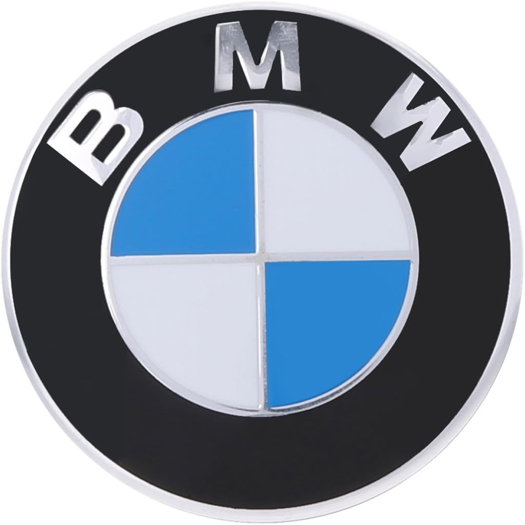 BMW Genuine Hood Roundel Emblem 82 mm for All Model Except Z4 Fits Most Trunk See Description Pack of 2