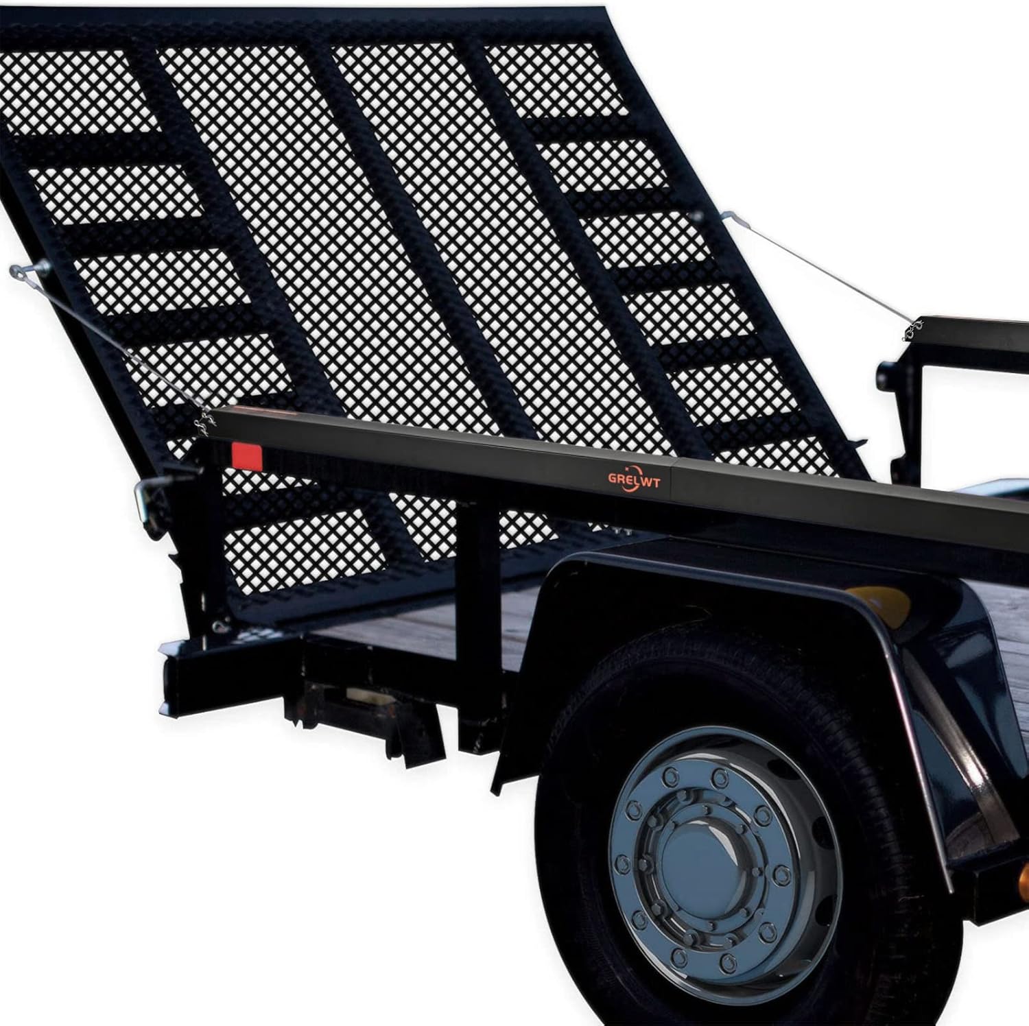 GRELWT Trailer Gate Lift Assist 2 Sided, Fits Side Rails 10 to 24 Inch, Maximum Weight Capacity 300 LBS, Black