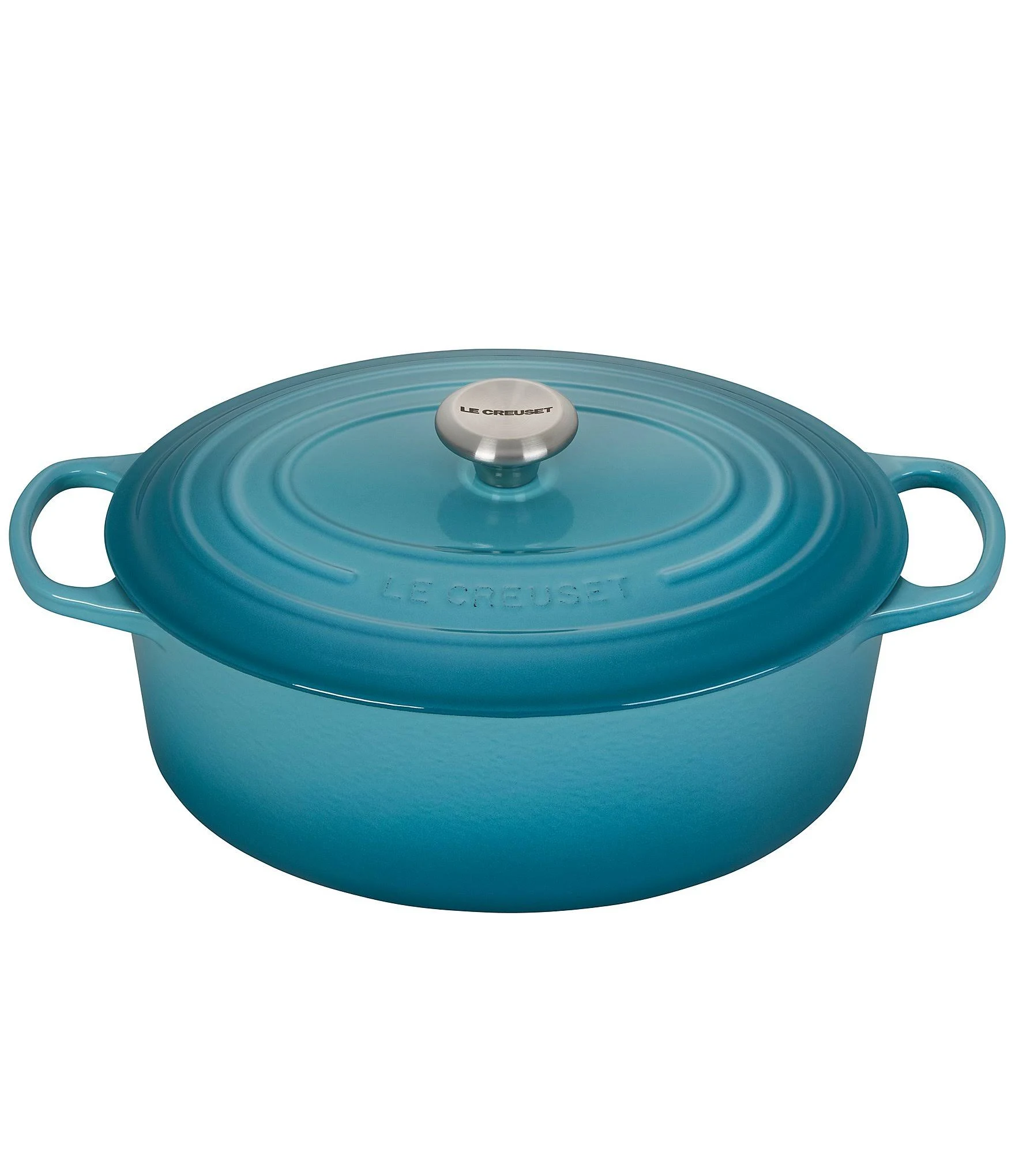 Le Creuset Signature Cast Iron 6.75-Quart Caribbean Oval Dutch Oven