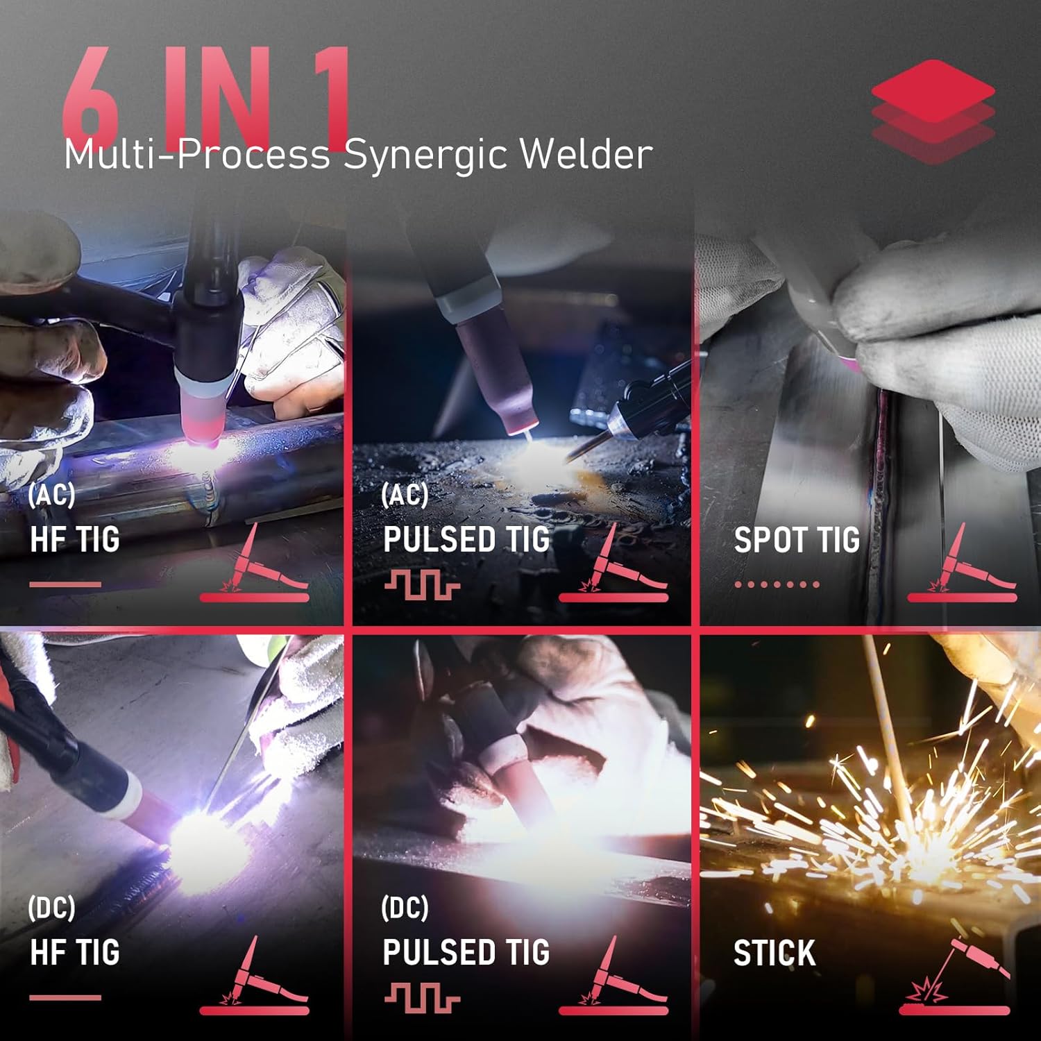 YESWELDER 200A AC/DC Aluminum Tig Welder with Pulse Large LED Display, Digital Inverter STICK/TIG 110/220V Dual Voltage & 71Pcs TIG Welding Torch Stubby Gas Lens #12 Pyrex Glass Cup
