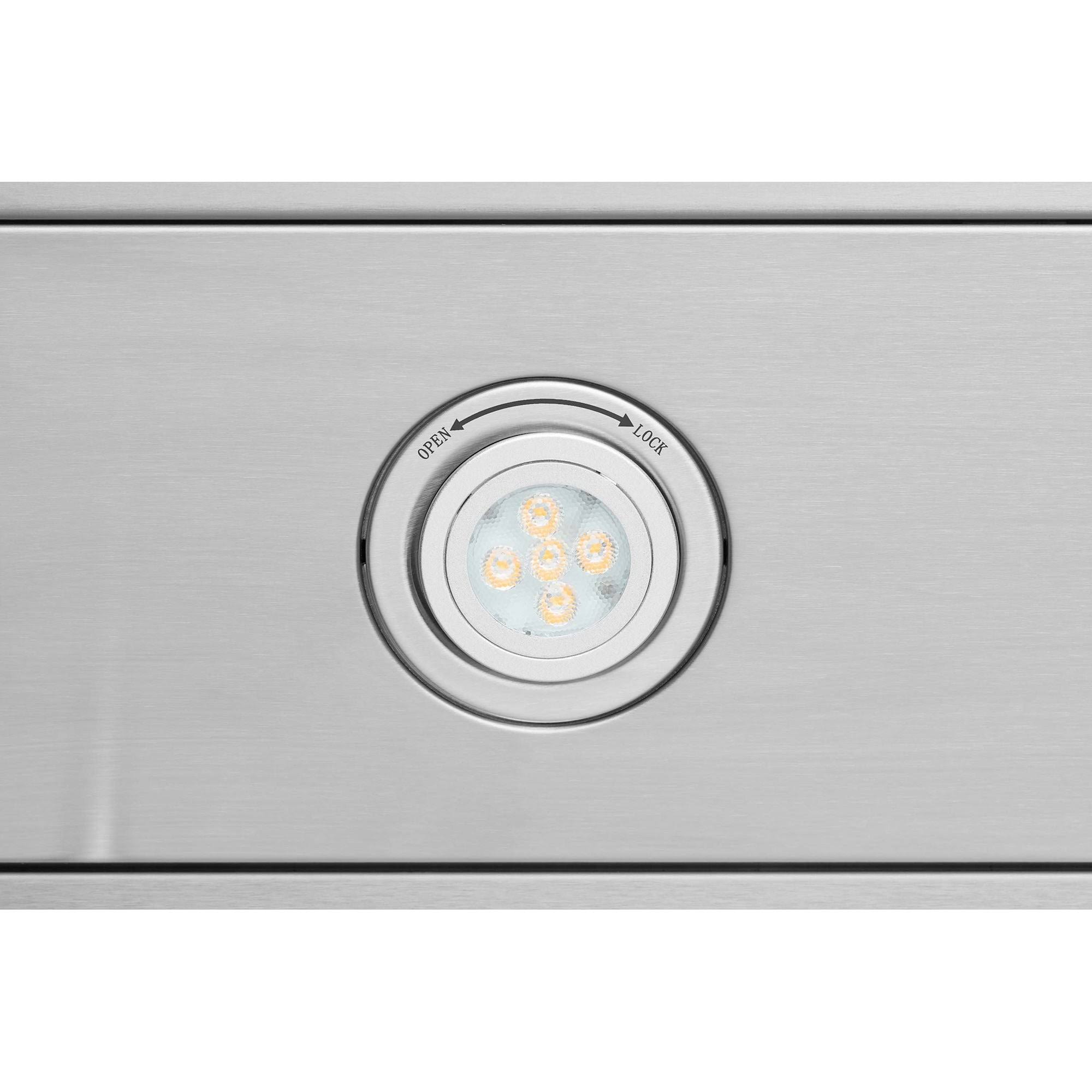 Hauslane PS38 30x22 Under Cabinet Range Hood , Atuo Steam Clean, 6 Speed, Energy-Saving LED - 30