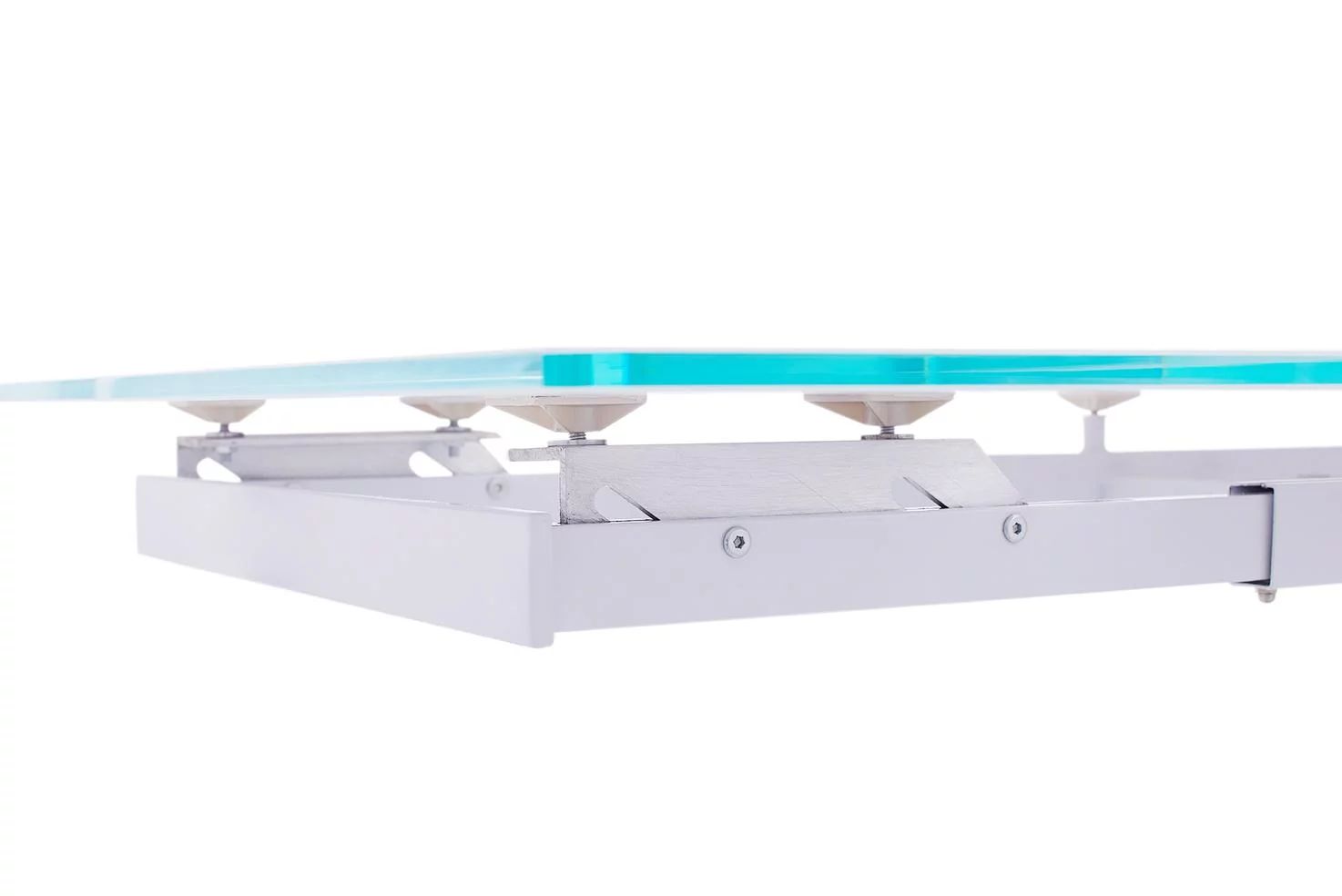 White Extendable Glass Dining Table Contemporary Modern Made In Italy ESF 992 DT