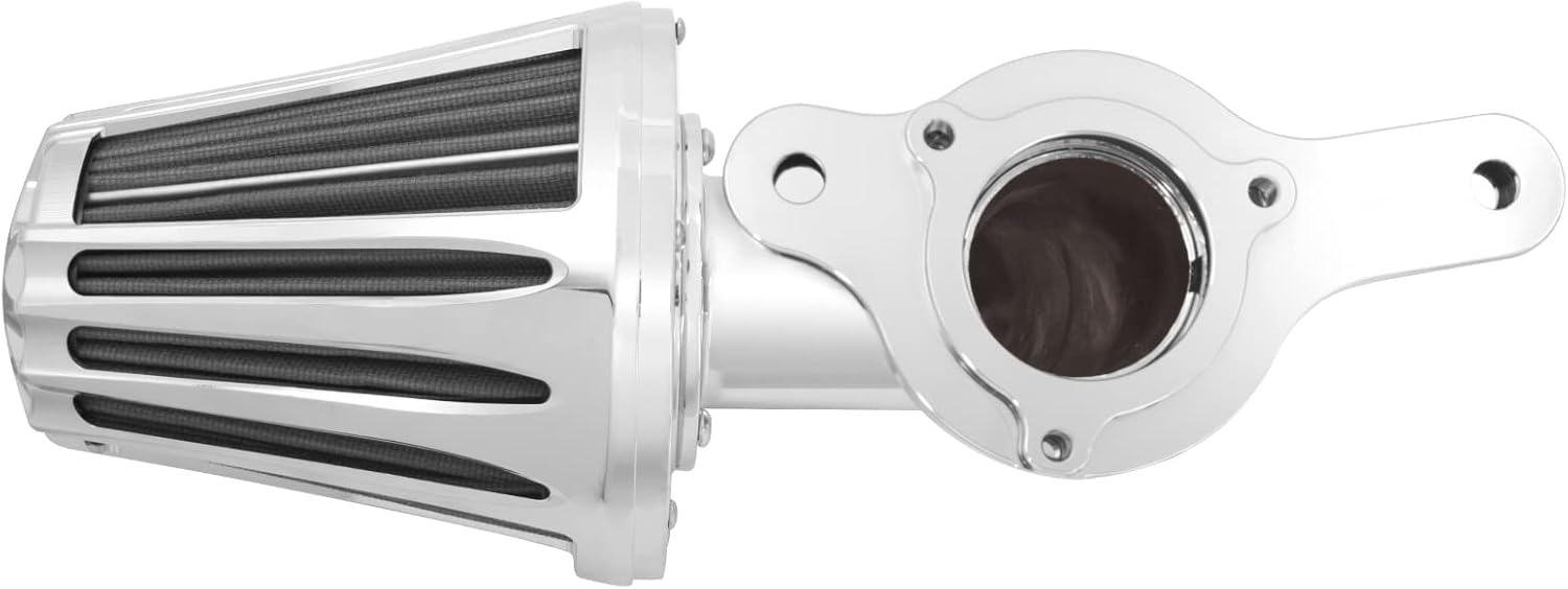 HDBUBALUS Sucker Air Intake Cleaner Kit Air Filter Fit for Harley M8 Softail Touring Trike 2017-2022 Softail 2018-2022 (Chrome Grey)