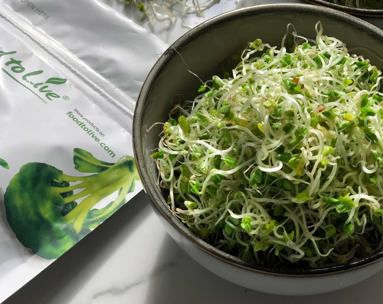 Food to Live Organic broccoli Seeds for Sprouting (8 Pounds)