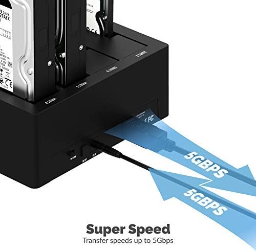 Sabrent 4-Bay USB 3.0 SATA 2.5"/3.5" SSD/HDD Docking Station (DS-U3B4)