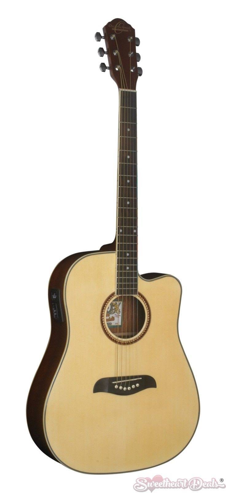 Oscar Schmidt Og2ce-a-u Dreadnought Acoustic Electric Guitar Natural