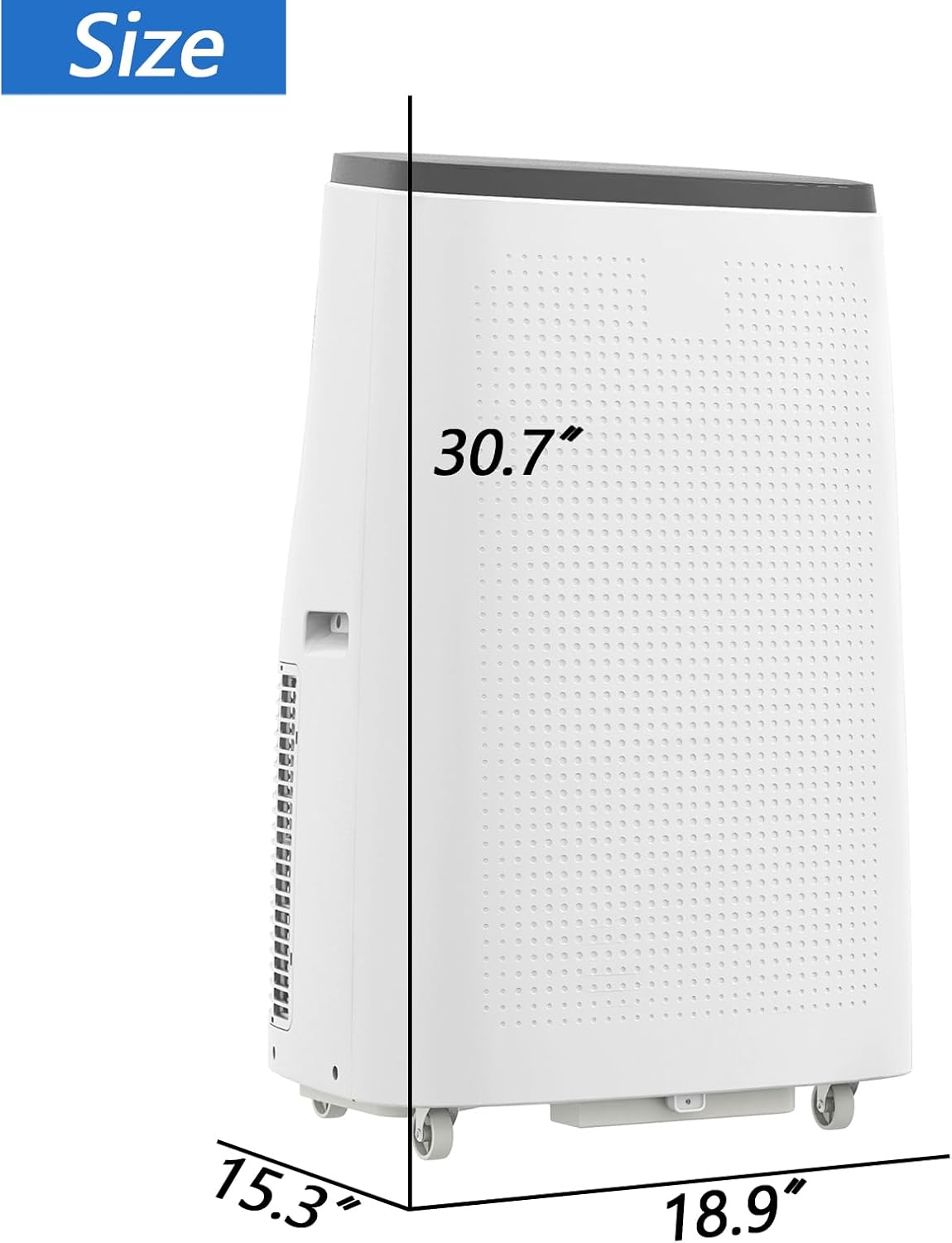 Portable Air Conditioner, 14000 Btu Portable AC Unit with Remote, Window kit, Pipe Cools up to 750 Sq. Ft for Home Office Dorms, White