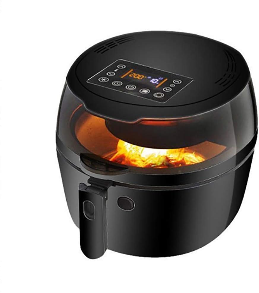 LED Touchscreen Air Fryer,8l Air Fryer Oven With Digital Touch Screen,Large Electric Fryer Roaster Oil-less Hot Air Fryers 24 Hours Appointment Automatic Stir Black Every Family