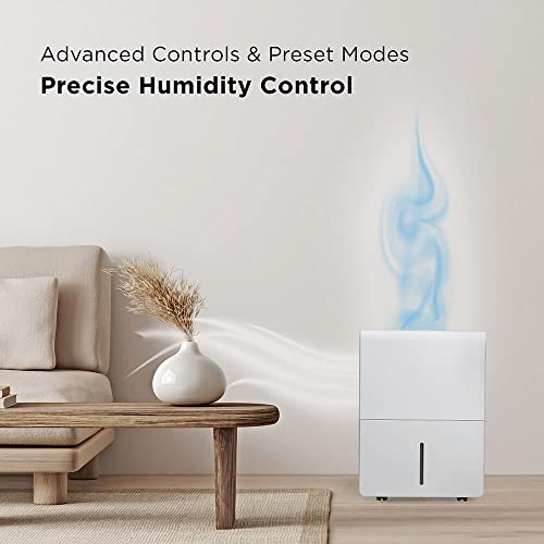 Tcl Dehumidifier 50 Pint Smart Dehumidifier With Uv-C Washable Filter H50D27W Dehumidifier