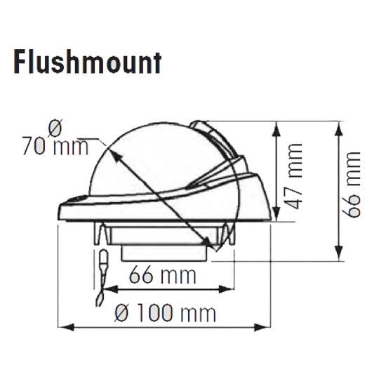 Plastimo Offshore 115 Flush Mount Compass Black / Black Conical