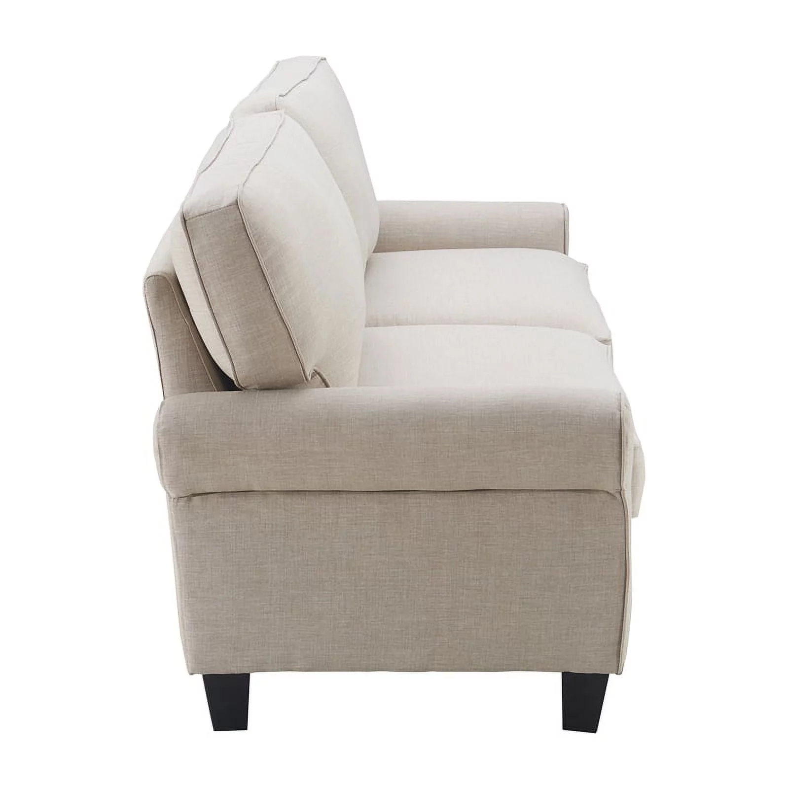 Serta Copenhagen Traditional Rolled Arm 78-inch Sofa, Light Gray Fabric