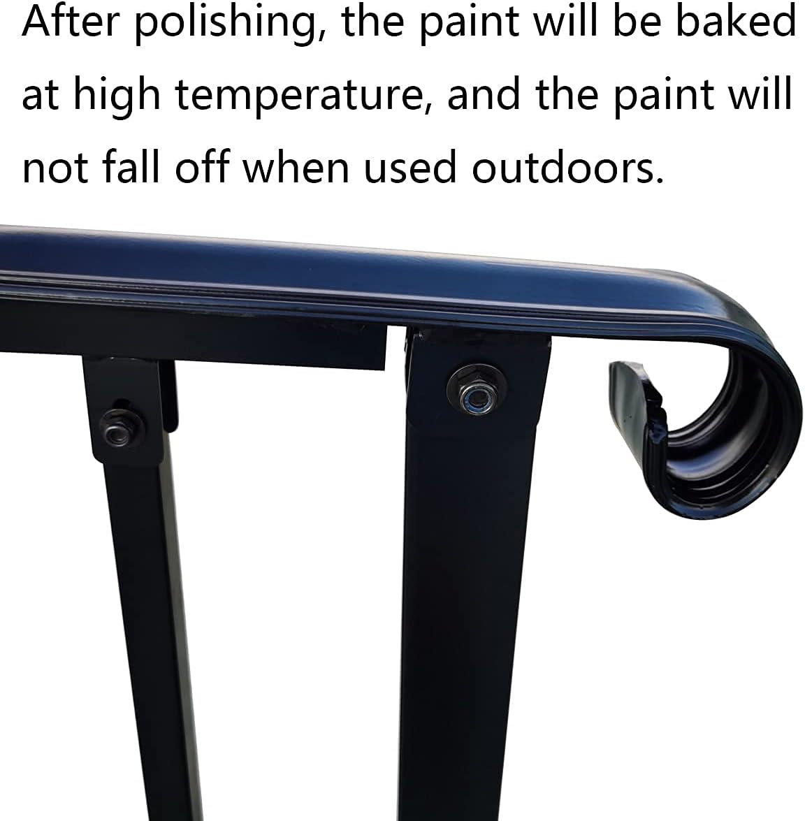 AMAKZH Handrails for Outdoor Steps Stair Railing Kit Black Metal Handrail Bracket Picket Fits 1 to 2 Step Wrought Iron Safety Staircase