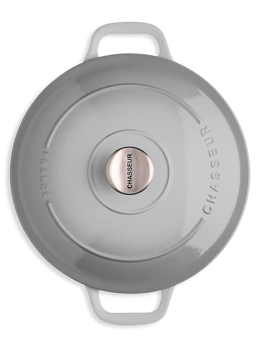 Chasseur French Enameled Cast Iron Round Dutch Oven, 2.6-Quart - Celestial Grey
