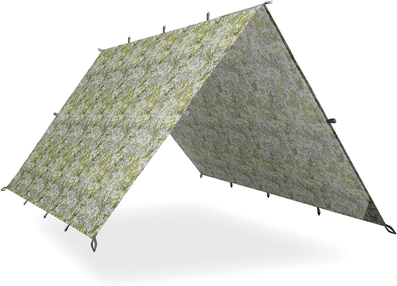 Aqua Quest Safari Tarp - 100% Waterproof Lightweight SilNylon Bushcraft Camping Shelter - 20x13 ft Olive Drab Pack of 2