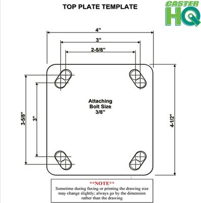 CasterHQ - 4 x 2 Dual Wheel Rigid Fixed Caster | Polyurethane on Aluminum | Maintenance Free Dual Wheel Caster | 1,000 lbs Per Caster