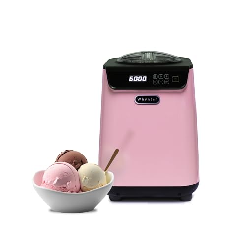 Whynter Ice Cream Maker Machine Automatic 2.1 Qt. Upright with Built-In Compressor, LCD Digital Display & Timer, No Pre-Freezing, ICM-201SB, Stainless Steel
