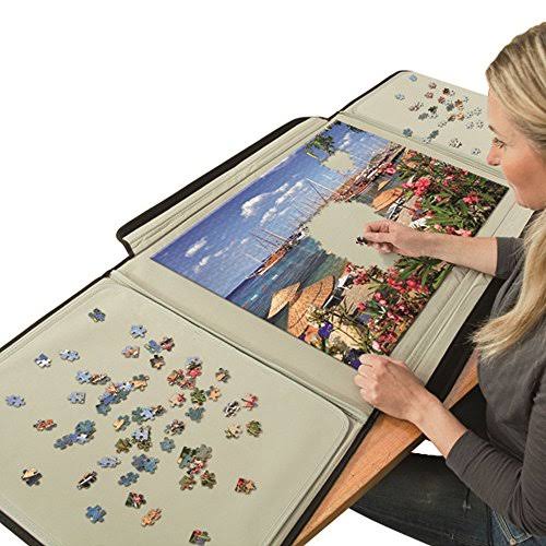 Bits and Pieces 1000 Piece Puzzle Caddy-Porta-Puzzle Jigsaw Caddy Accessory Table
