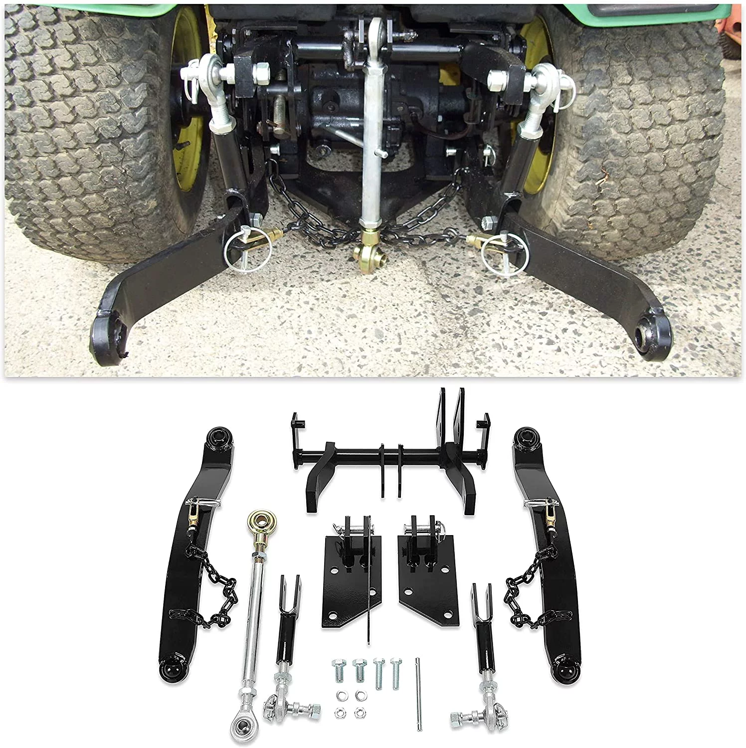 Kojem 3 Point Hitch Steel Kit Receiver Hook Heavy Duty Steel Compatible with John Deere Tractor Models 318, 322, 330, 332, 420 and 430 Diesel.
