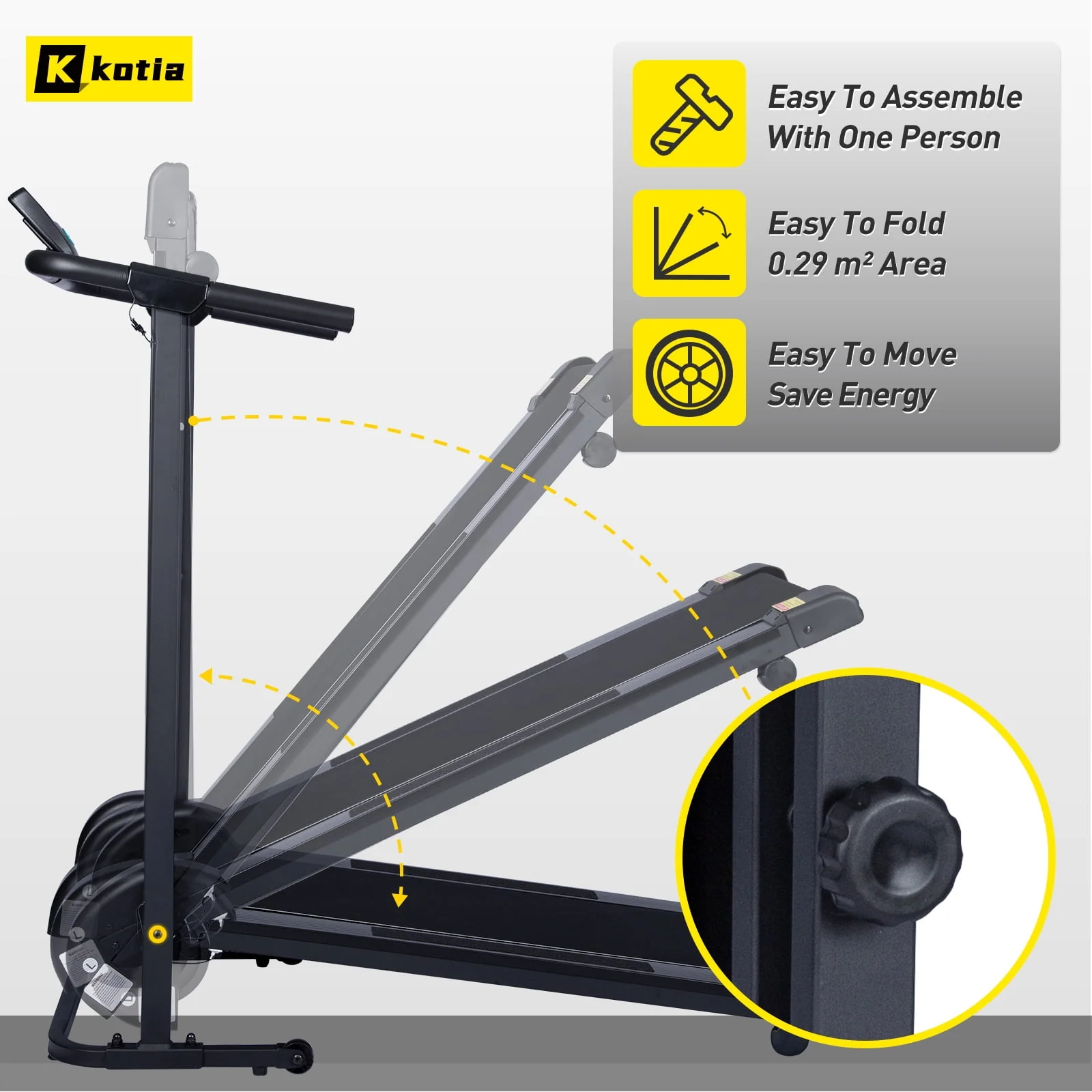 Manual Treadmill  Compact and Foldable for Apartment  Home Use Fitness Journey