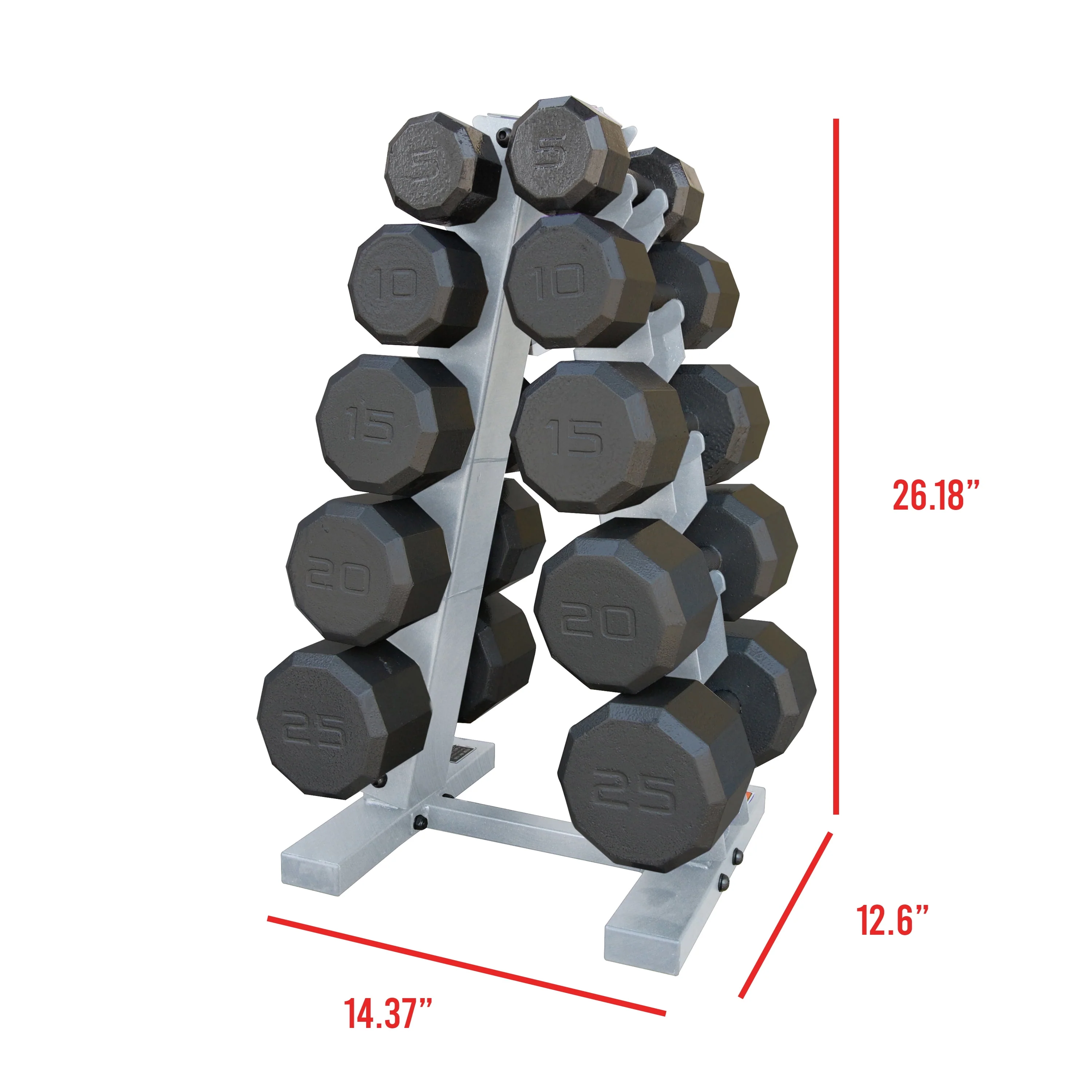 CAP Barbell 150 Lbs. Eco Dumbbells Set with Rack