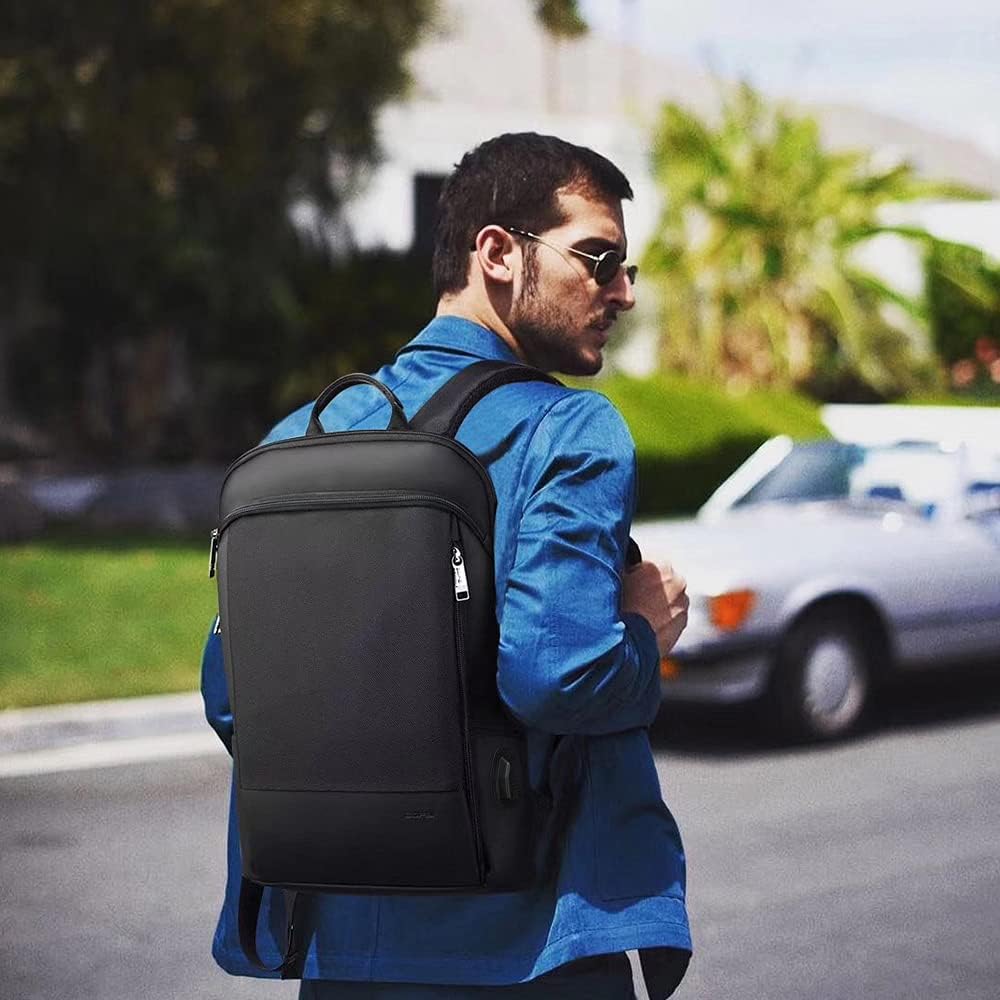 BOPAI 17 inch Super Slim Laptop Backpack Men Anti Theft Backpack Waterproof College Backpack Travel Laptop Backpack for Men Business Laptop Backpack Casual Daypack Men