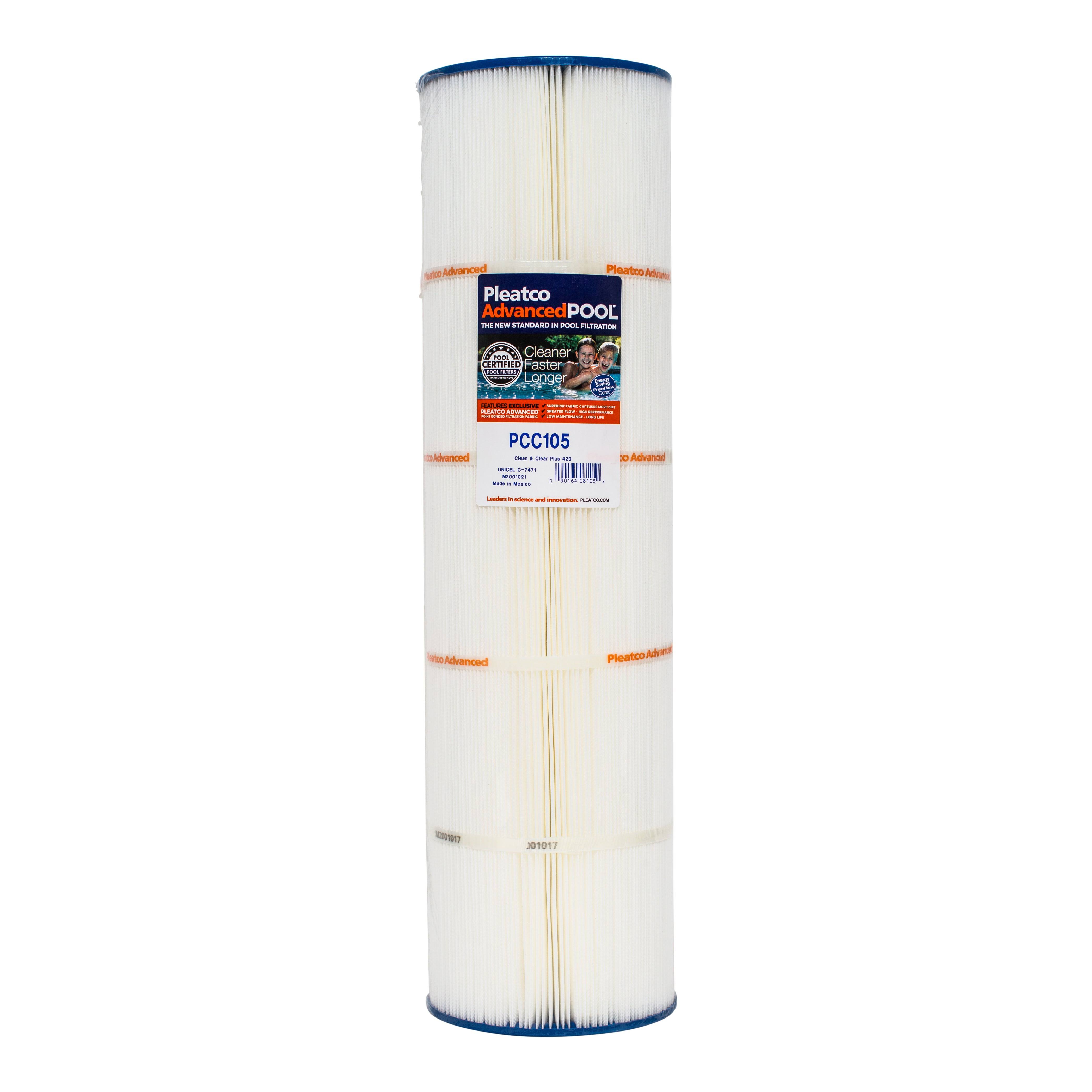 Pleatco PCC105 - Clean u0026 Clear Plus 420 Pool Filter Cartridge