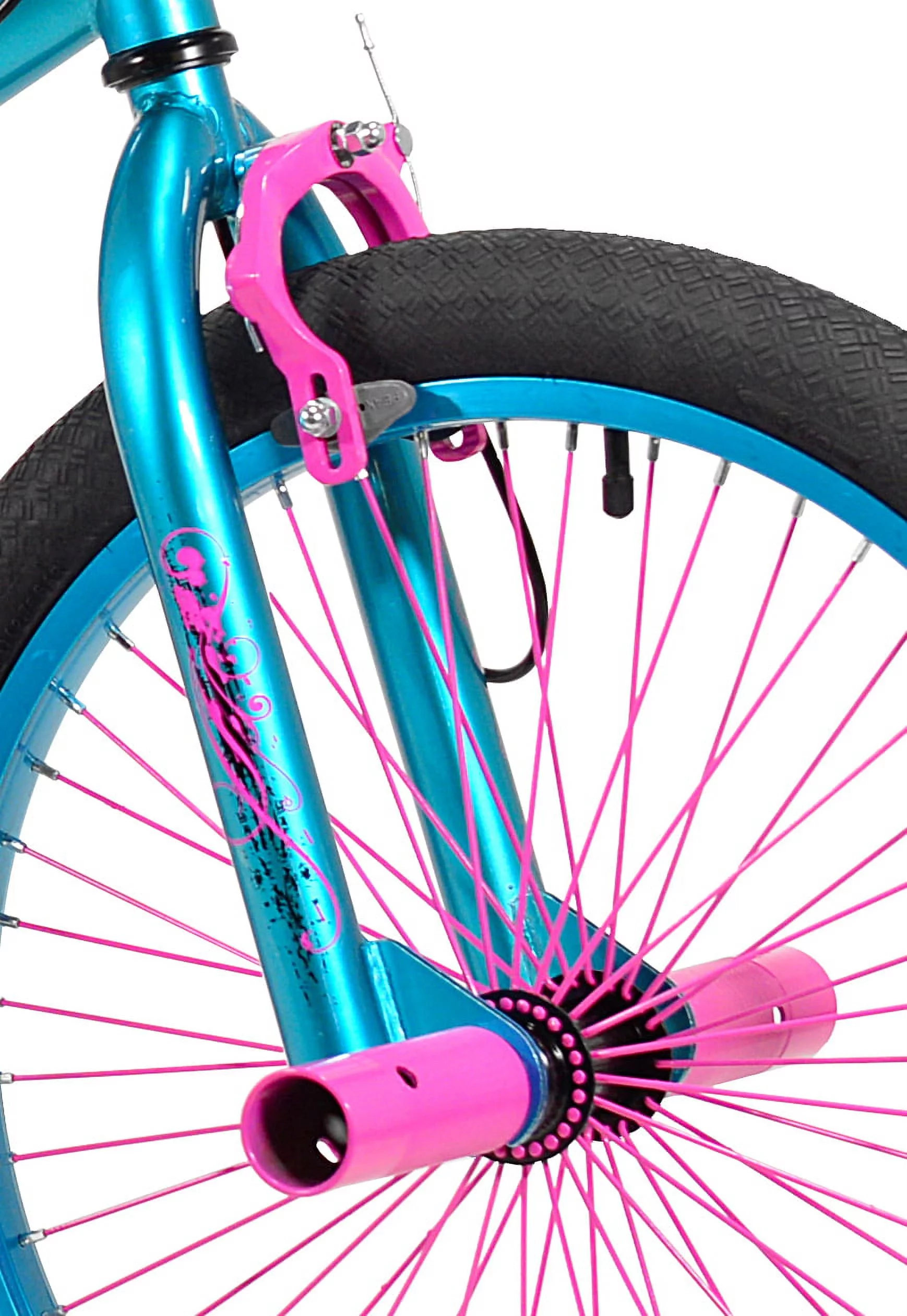 Kent Bicycles 20" Girls Trouble BMX Bike, Aqua and Pink