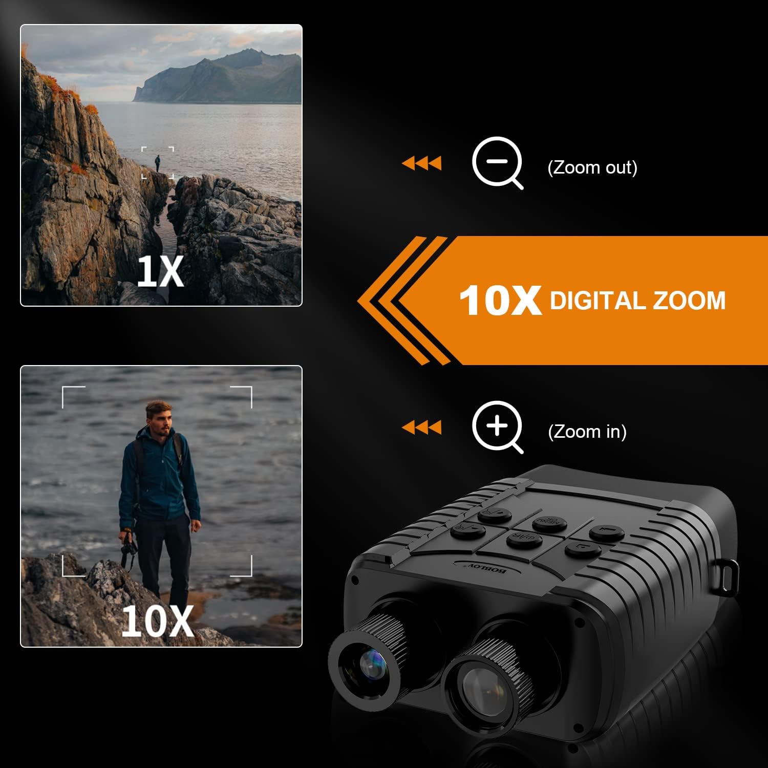BOBLOV Night Vision Binoculars for Adults, Digital Night Vision Goggles for Hunting Military Tactical, HD Photo & 1080P Video from 400m in Total Darkness with 3" LCD