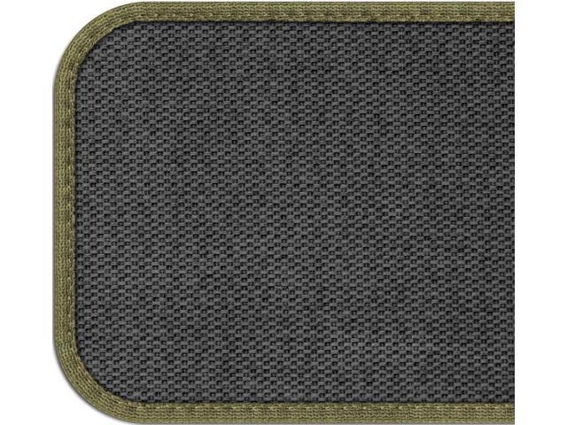 House, Home and More Set of 12 Skid-Resistant Carpet Stair Treads - Olive Green - 9 in. x 36 in.