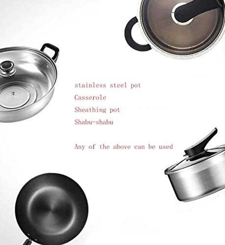 Yoebi Induction Hob Induction Hob Smart Touch Electric Portable Single Electric Oven Hob Small Kitchen Utensils Round Black