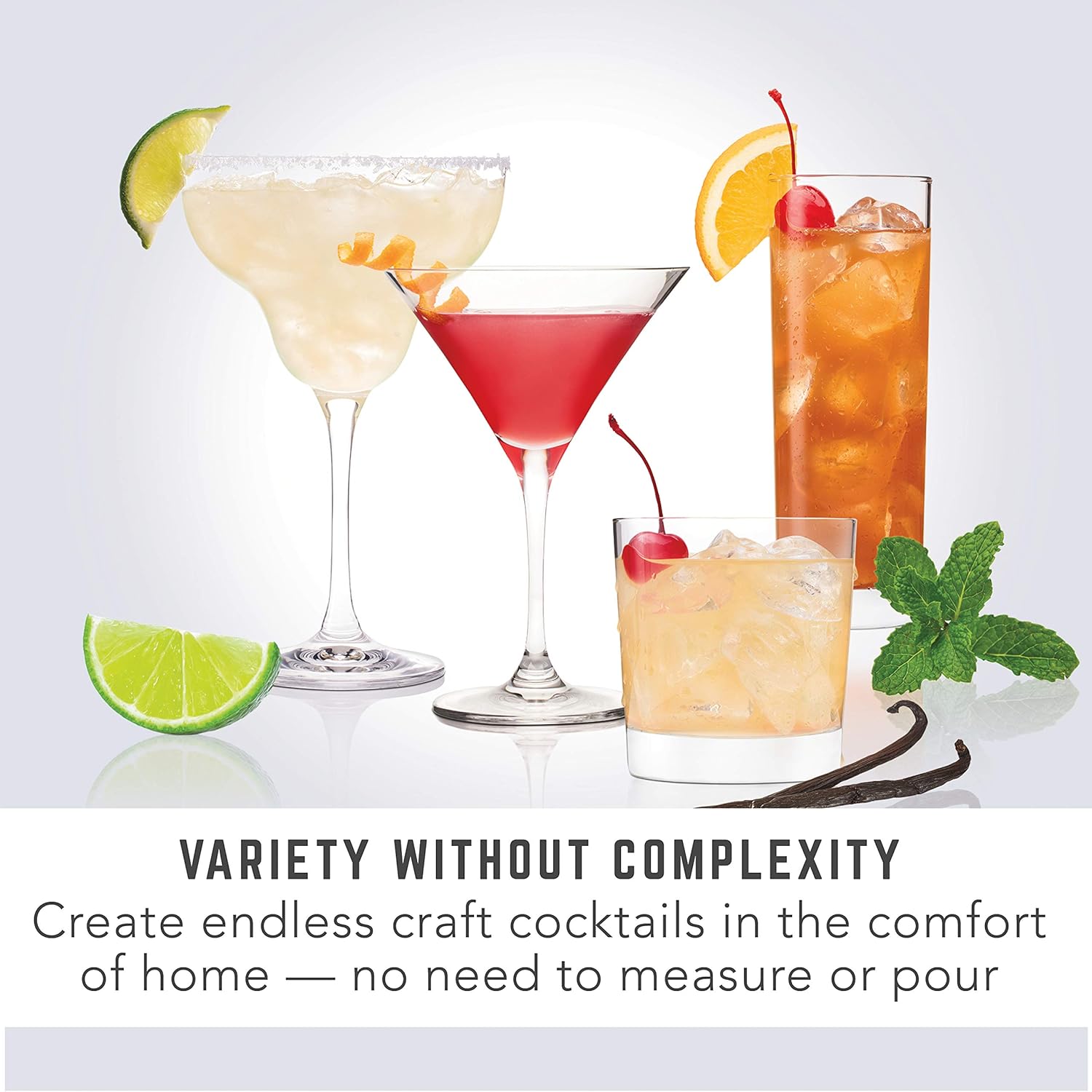 Bartesian Premium Cocktail Machine with The Classic Collection Cocktail Mixer Capsules Bundle