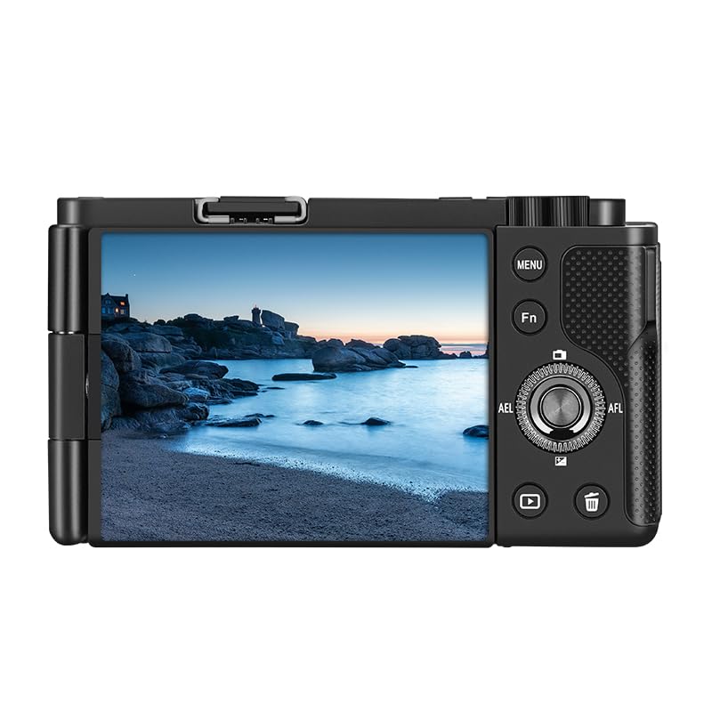 Ordro G730 5K Digital Camera for Photography 64MP Autofocus AF/MF Point and Shoot Camera Vlogging Camera, 12X Optical Zoom 3.2” 270°LCD Flip Screen Compact Camera (Black)