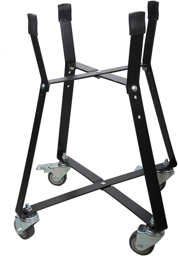 Dracarys Rolling Cart for Big Green Egg Accessories Rolling Nest with Heavy Duty Locking Caster Wheels Powder Coated Steel Rolling Outdoor Cart for Large Big Green Egg Kamado Joe Grill Stand