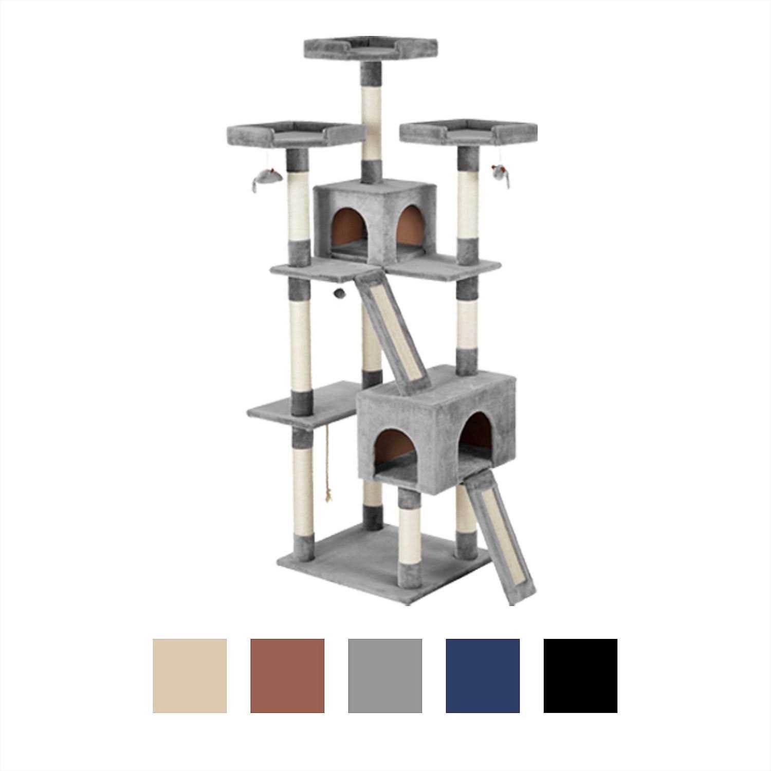 Frisco 72-in Faux Fur Cat Tree Condo