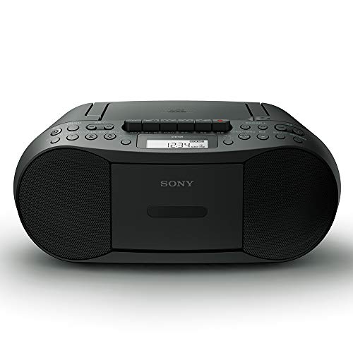 Sony Stereo CD/Cassette Boombox Home Audio Radio, Black (CFDS70BLK)