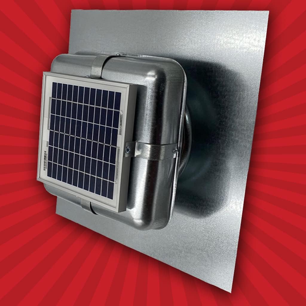 Solar Roof Vent - Solar Attic Fan - Solar RoofBlaster with Galvanized Vent
