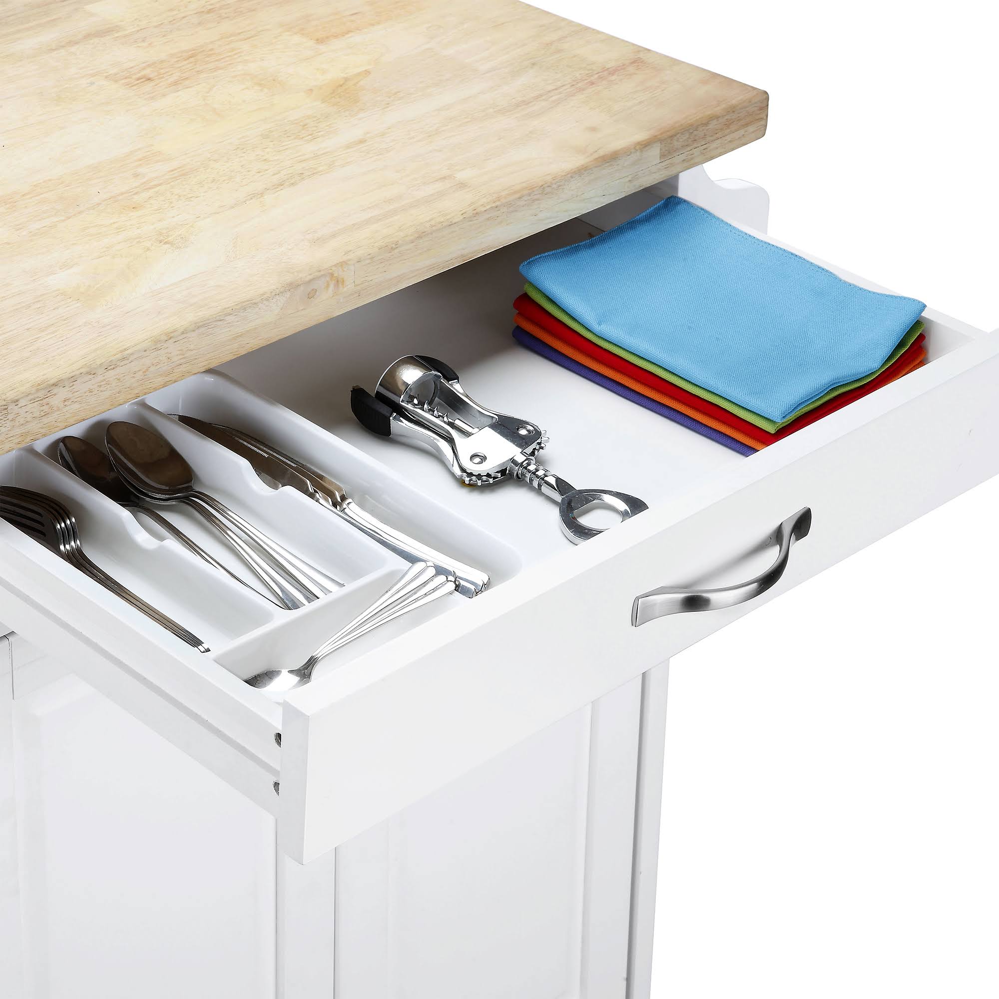 Mainstays Kitchen Island Cart, White