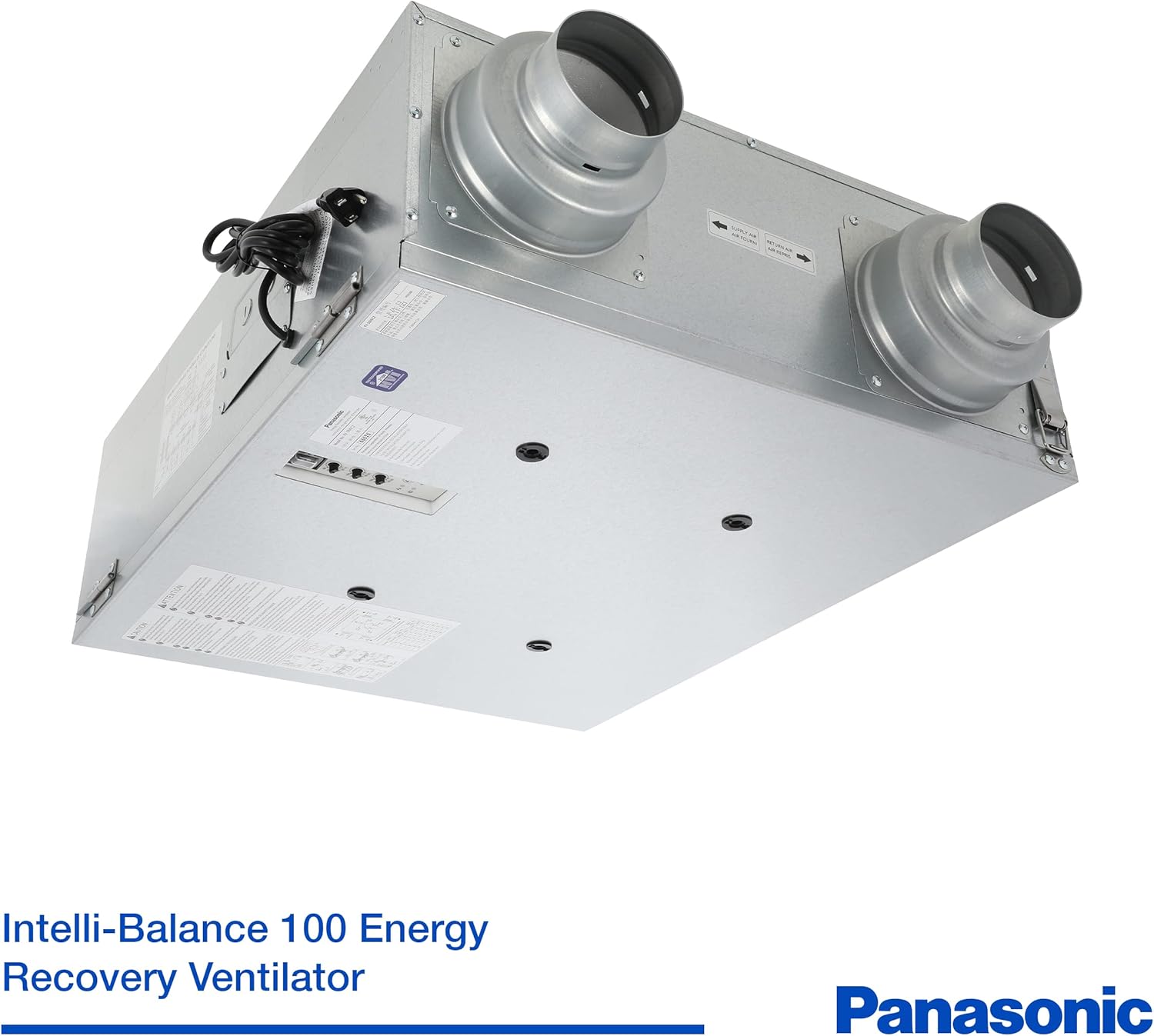 Panasonic FV-10VEC2 Intelli-Balance 100 Balanced Air Solution ERV, 50-100 CFM, Cold Climate