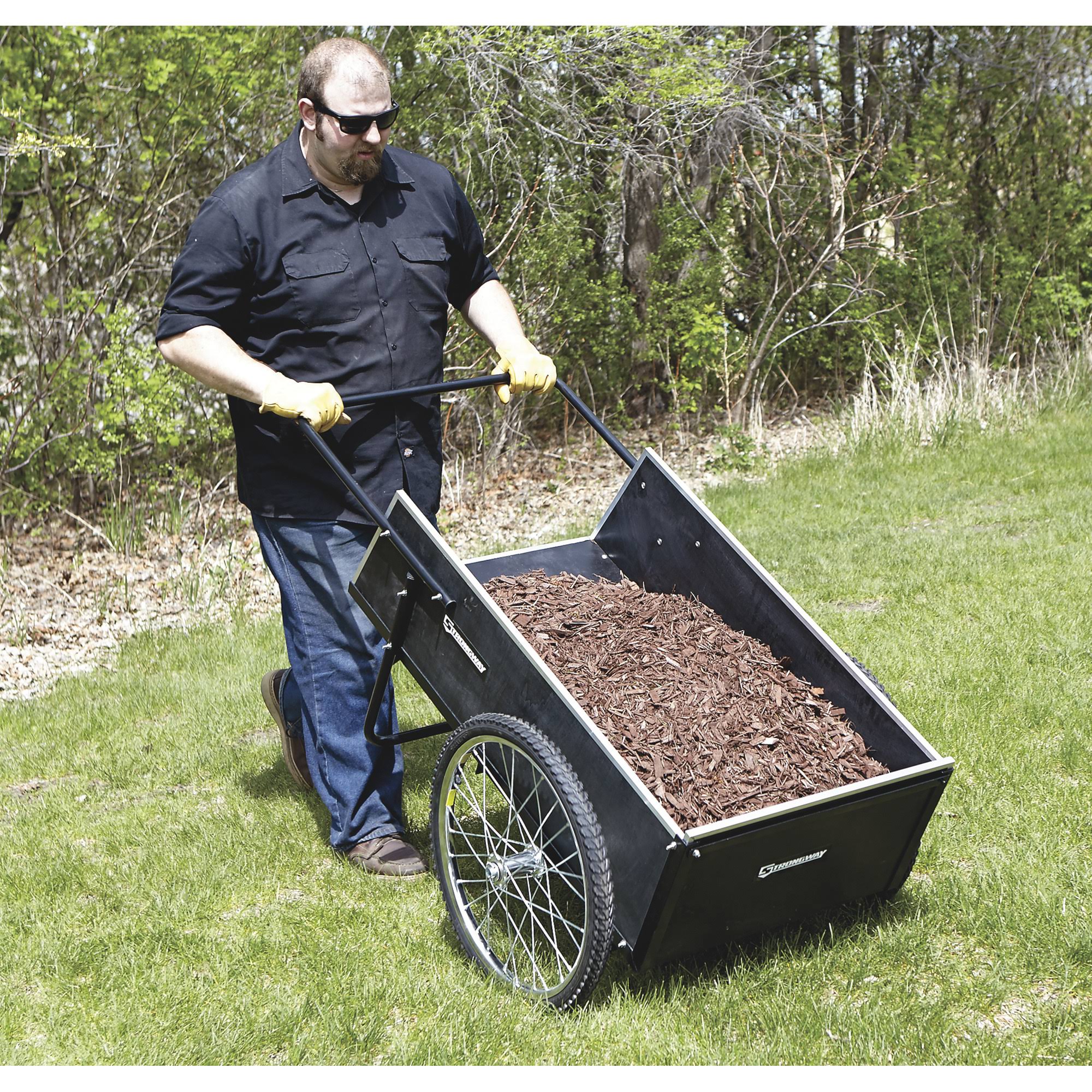 Strongway Garden Cart - 300-Lb. Capacity, 7 Cu. ft., 41Inch L x 23inch W 2103Q086