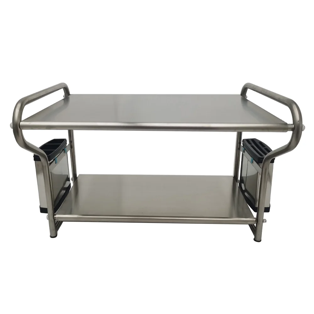 INTSUPERMAI Microwave Oven Wall Mount Shelf Rack Stainless Steel Kitchen Storage Shelf