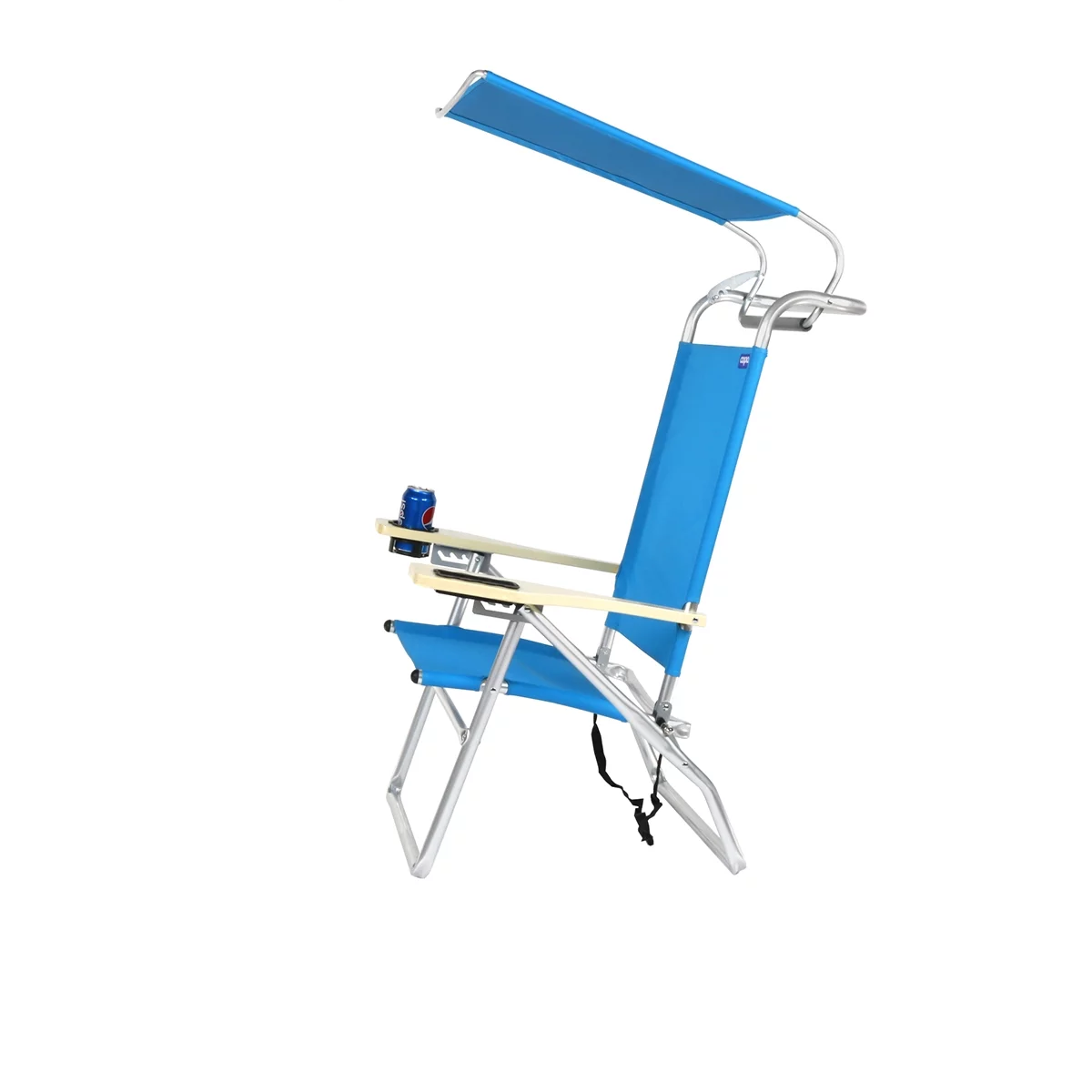 4 Position Portable Folding Beach Chair with Canopy